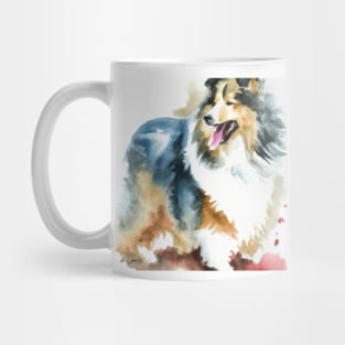 Shetland Sheepdog Watercolor Painting - Dog Lover Gifts Mug